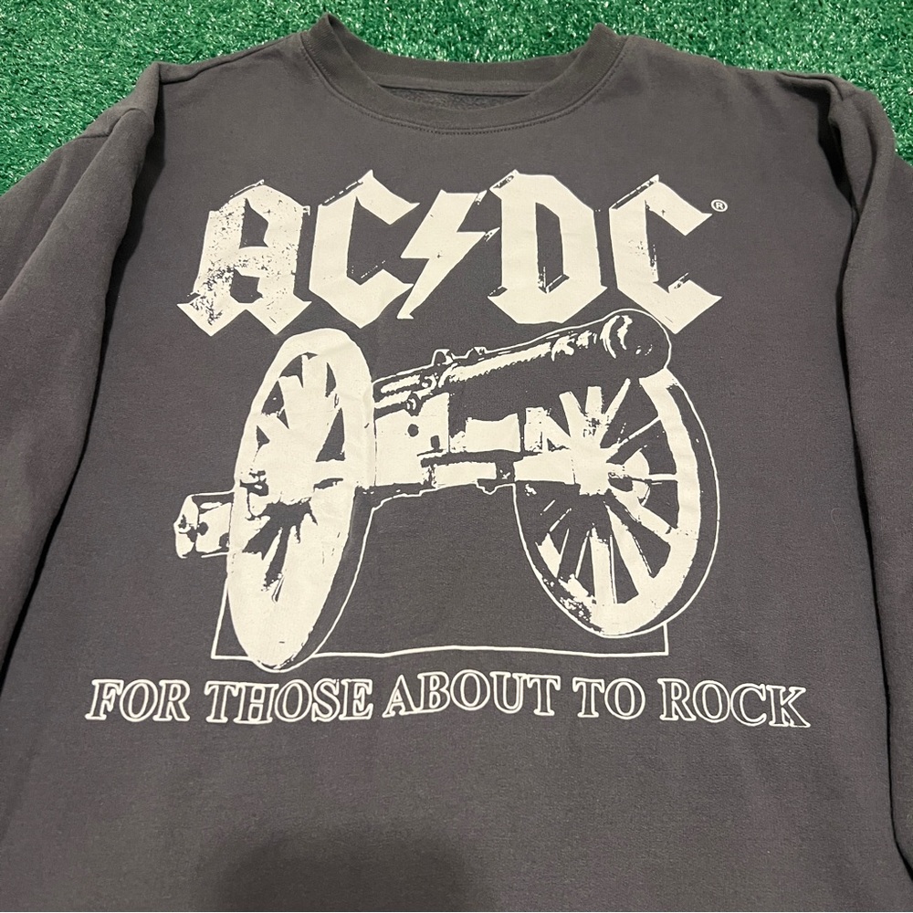 AC/DC Charcoal Crewneck Tee